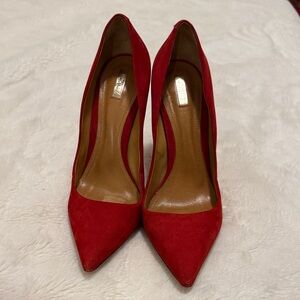 Schutz Nobuck Scarlet Suede Women's Heels sz 10B